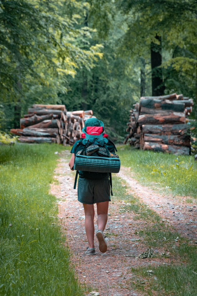 Een wandelaar in de Ardennen